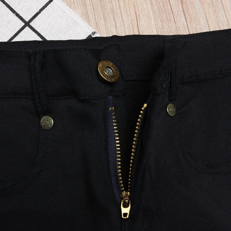 3 Piece Set - Jeans, White Button Down, and Suspenders
