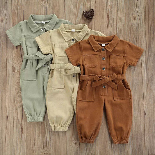 Neutral Button Down Jumpsuit