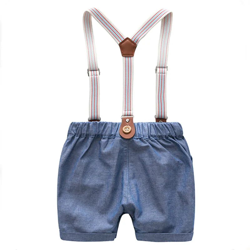 Classic Toddler Boys' Suspenders Shorts Set