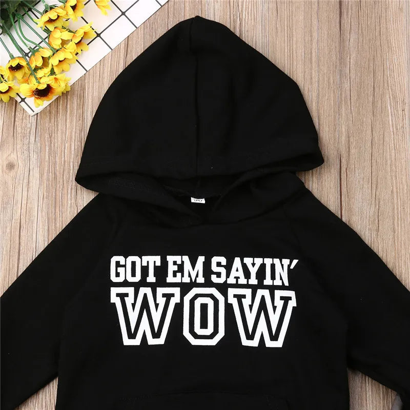 Say Wow Hooded Set