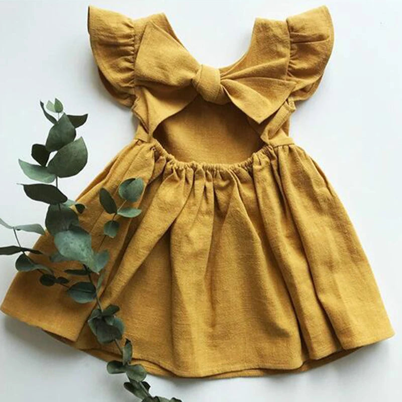 Bow-Back Girls' Dress