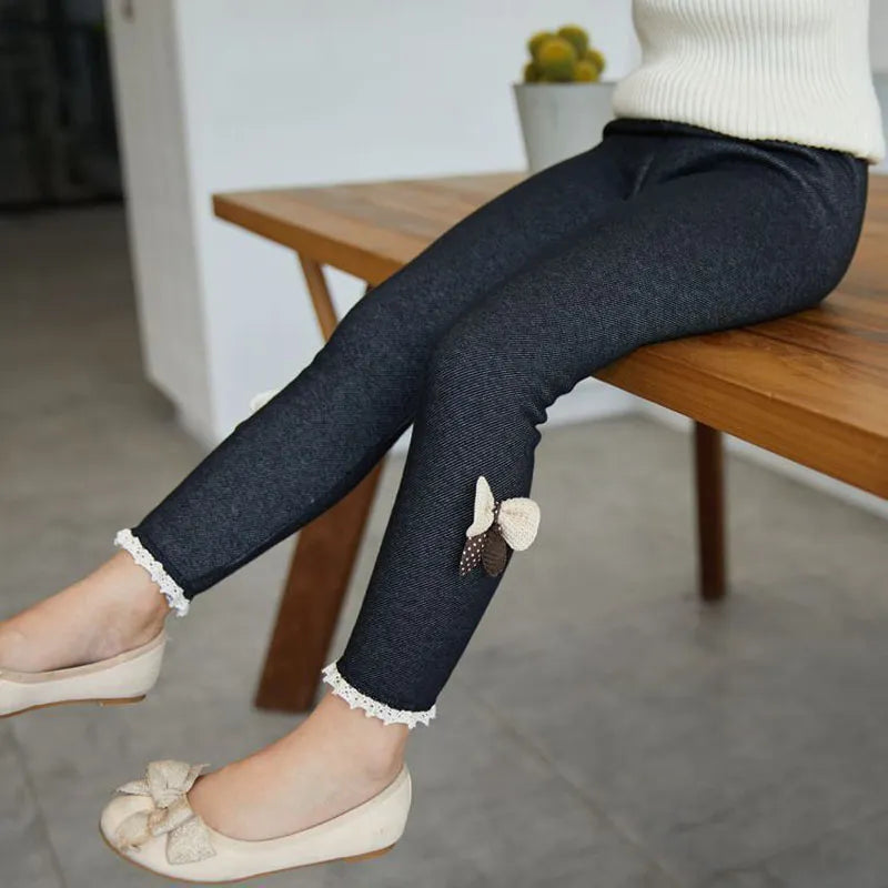 Jean Bow Bottom Leggings