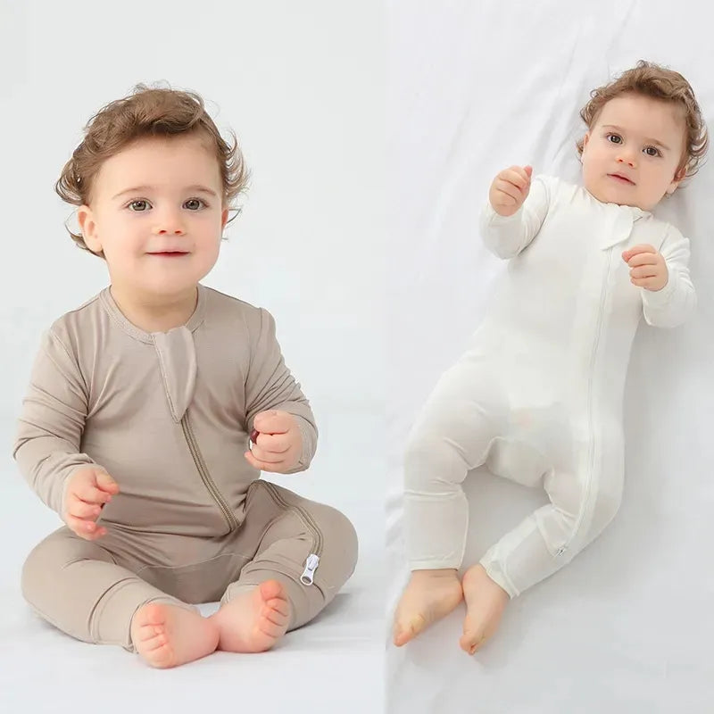 Simple Bamboo Zipper Onesies