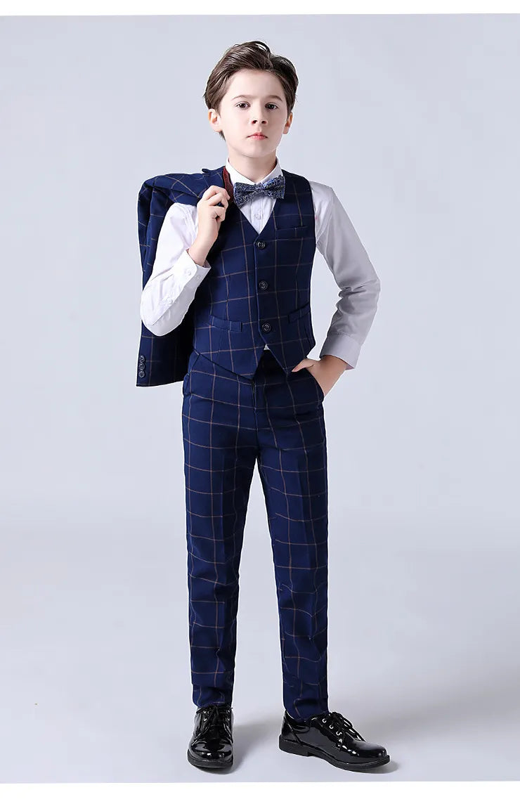 Subtle Fashion Pinstripe 4 Piece Boys Suit