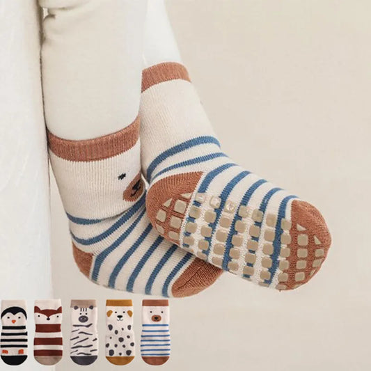 Neutral Animal Grip Socks