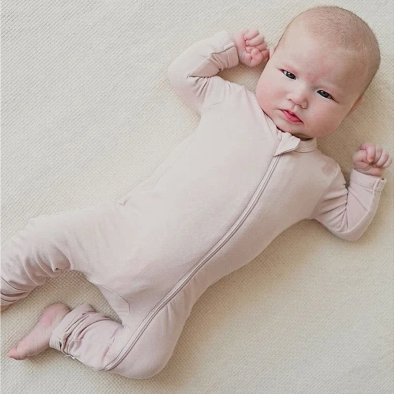 Pastel Zipper Bamboo Onesie