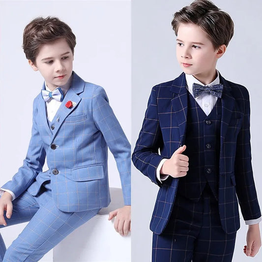 Subtle Fashion Pinstripe 4 Piece Boys Suit