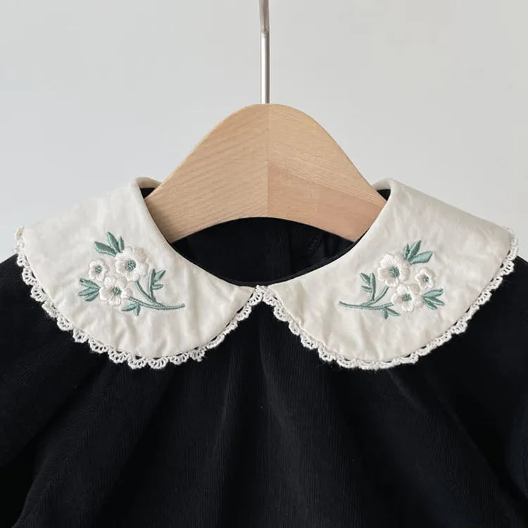 Viola Velvet Black Dress for Baby