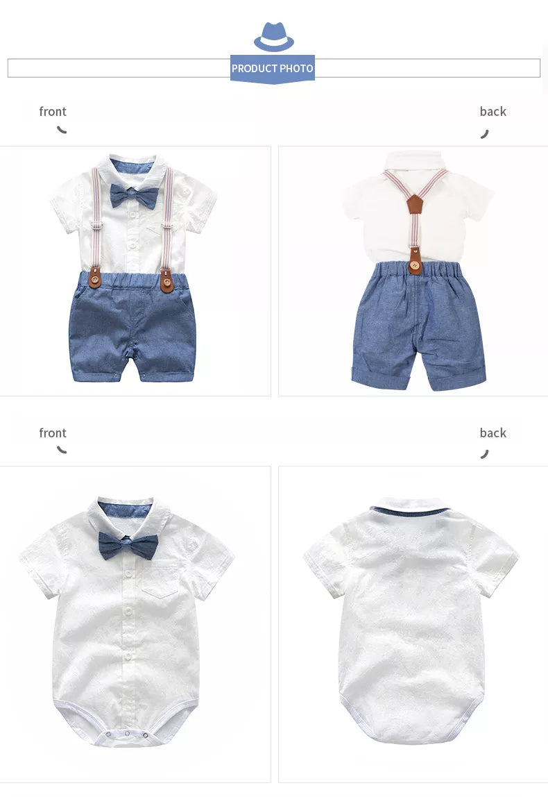 Classic Toddler Boys' Suspenders Shorts Set