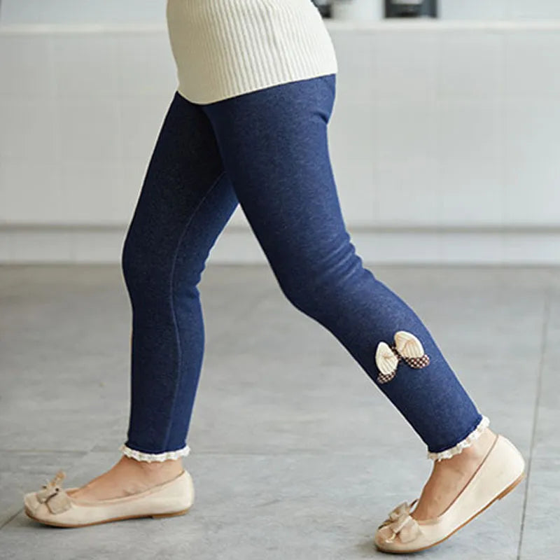 Jean Bow Bottom Leggings