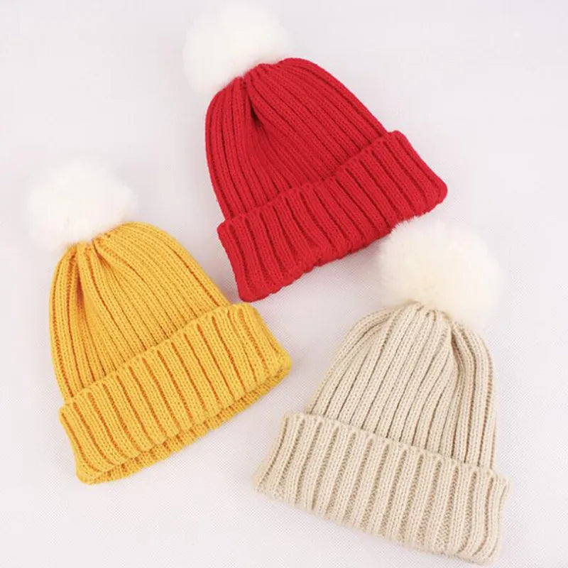 Winter Warm Big Pompom Knitted Hat