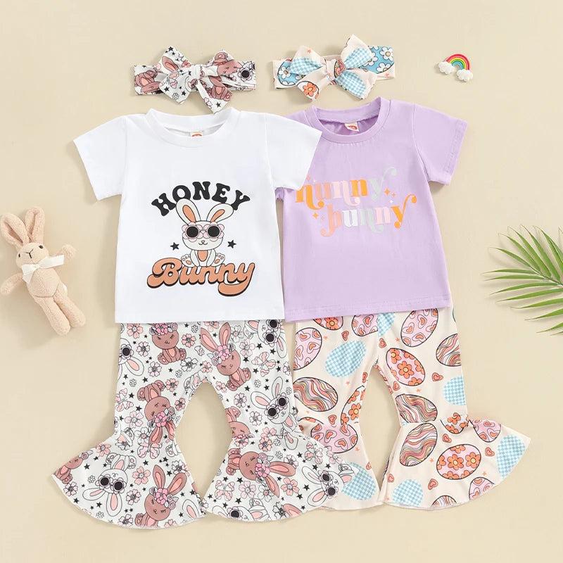 Honey Bunny Flare Pants and Headband Set