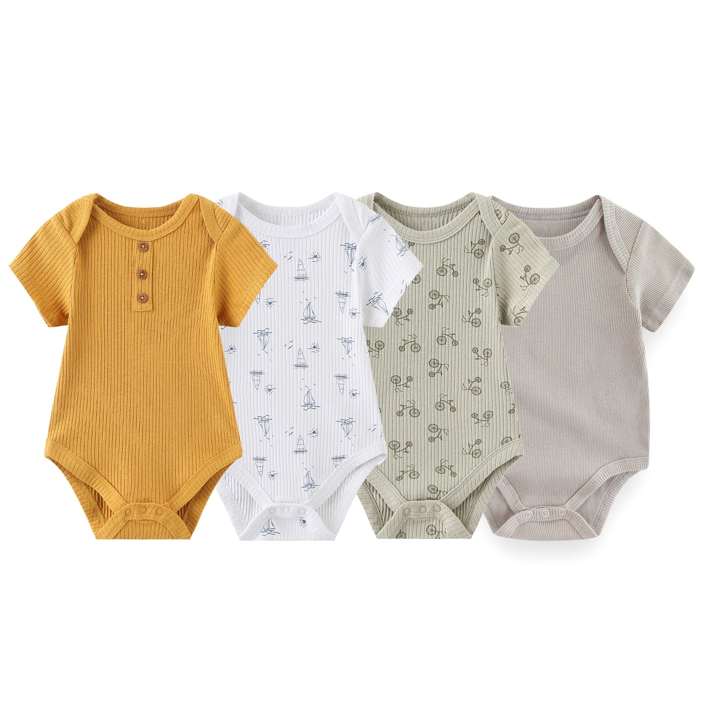 4 Piece Baby Bodysuit