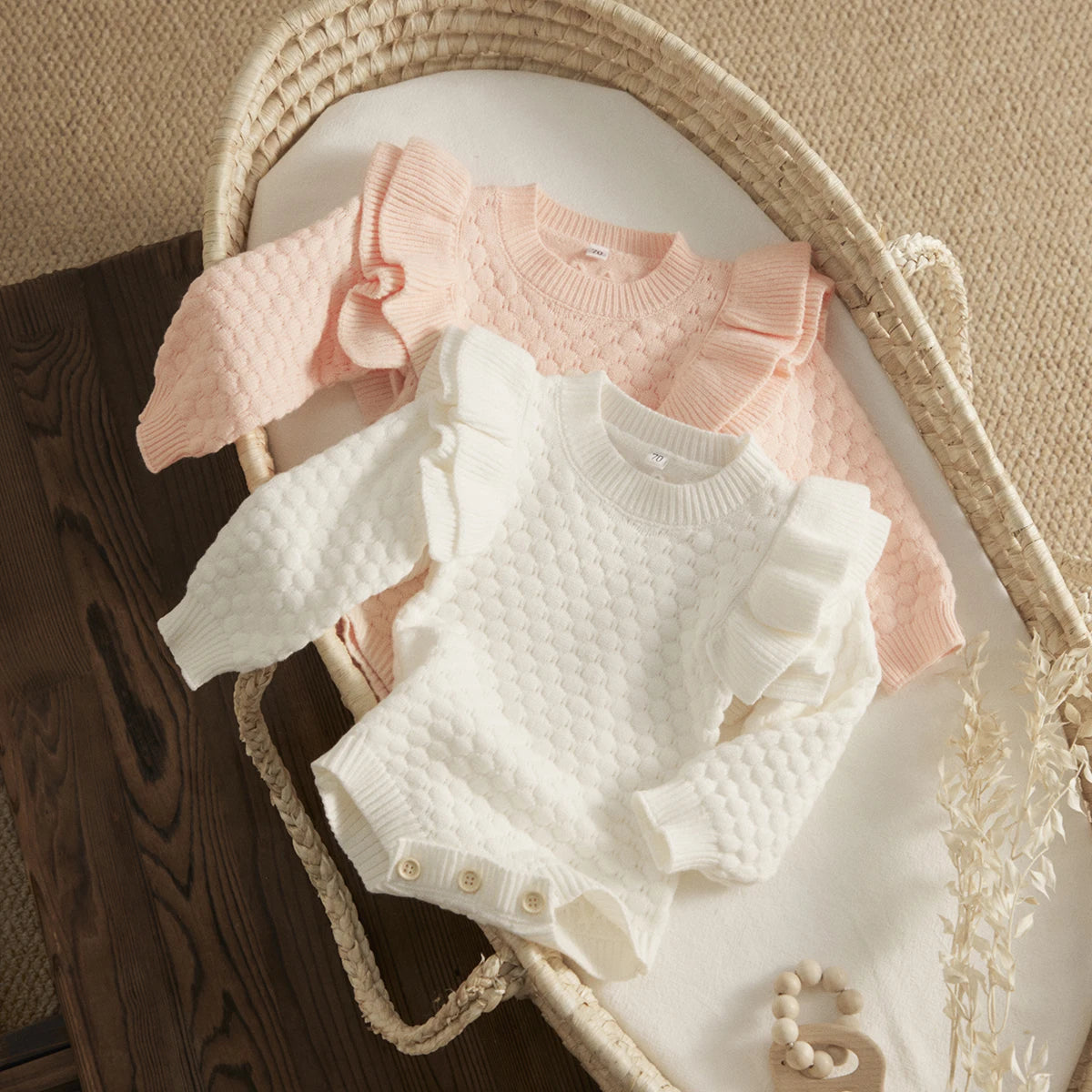 Fill Sleeve Baby Sweater Romper