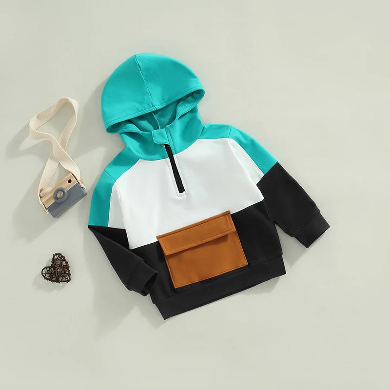 The Ollie Color Block Half Zip Pullover