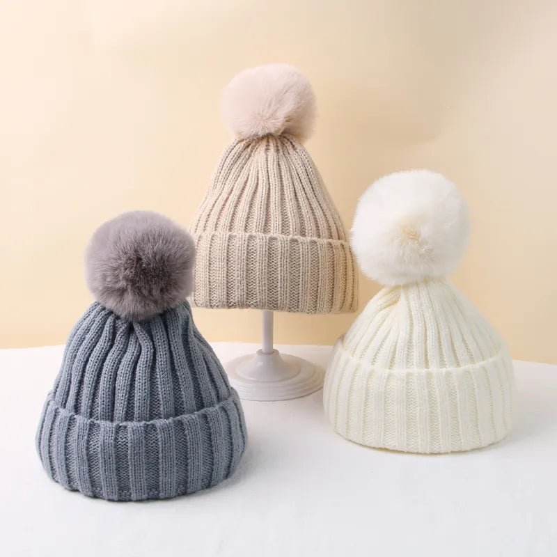 Winter Warm Big Pompom Knitted Hat