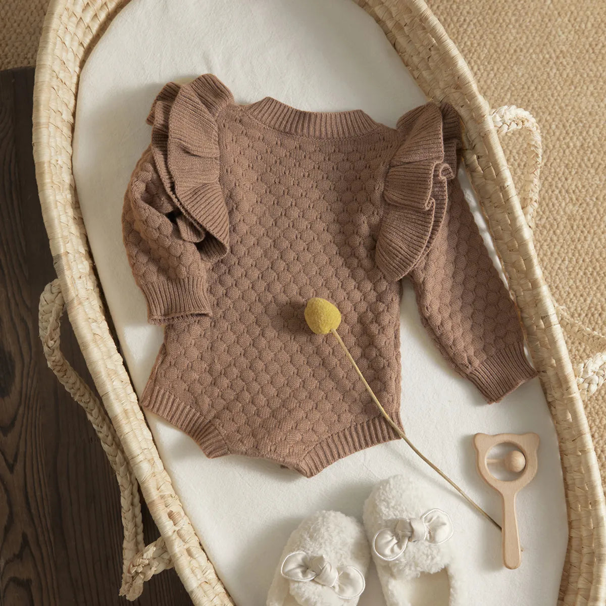 Fill Sleeve Baby Sweater Romper