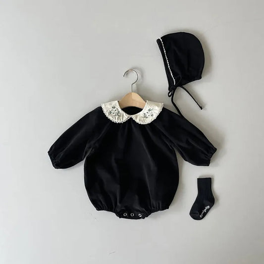 Viola Velvet Black Dress for Baby