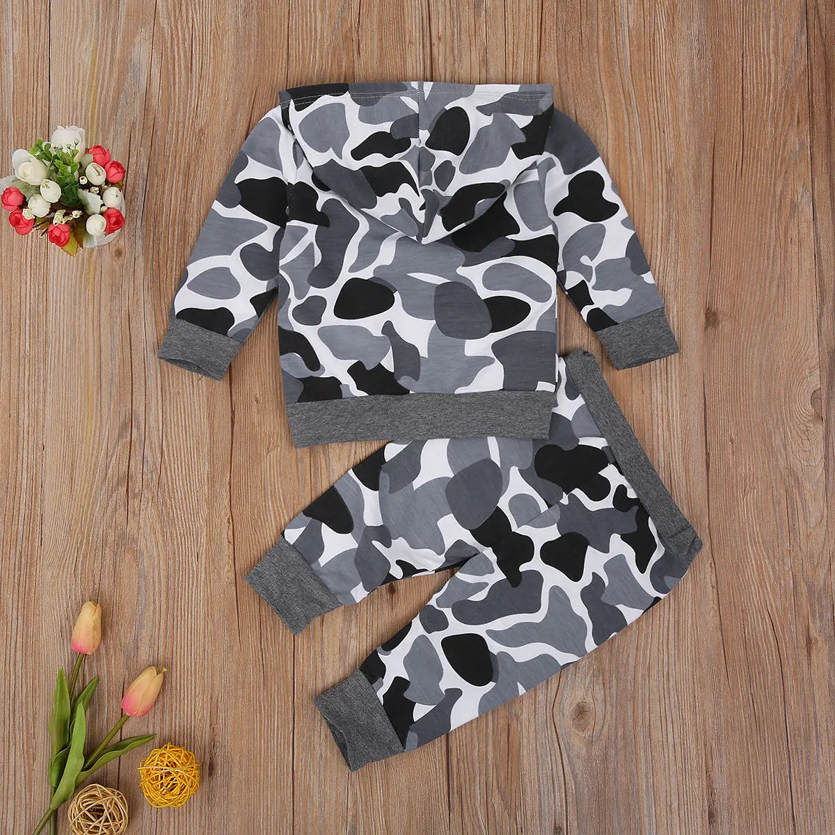 Black and White Camo Sweatsuit