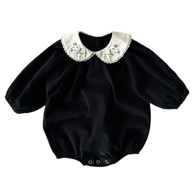 Viola Velvet Black Dress for Baby